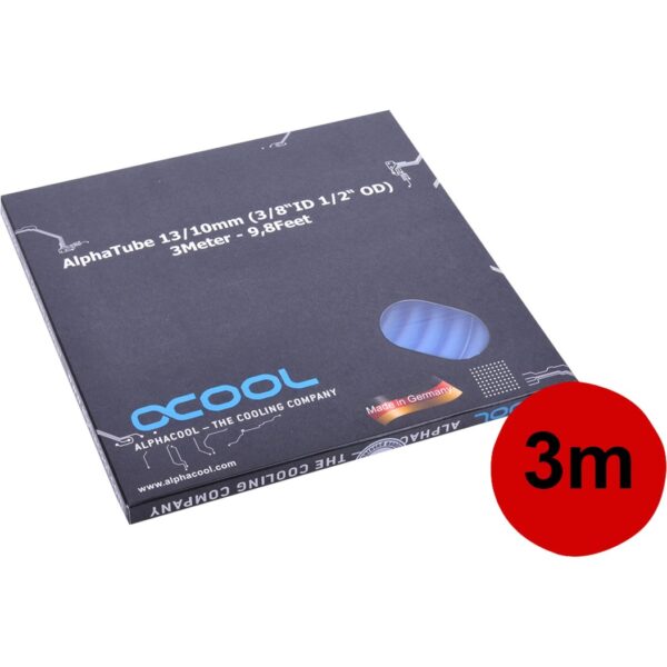 Alphacool Schlauch AlphaTube HF 13/10 (3/8"ID) - UV Blau 3m