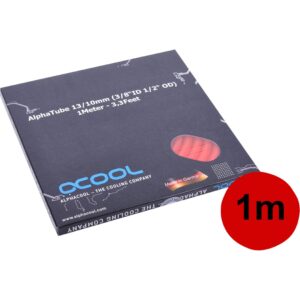 Alphacool Schlauch AlphaTube HF 13/10 (3/8"ID) - UV Rot 1m