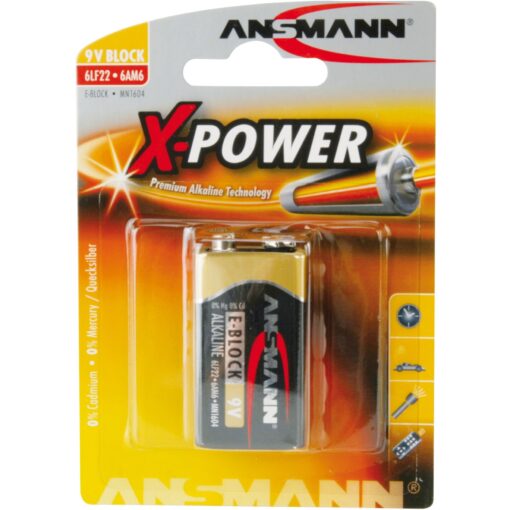 Ansmann X-Power Alkaline Batterie Block E / 6LR61