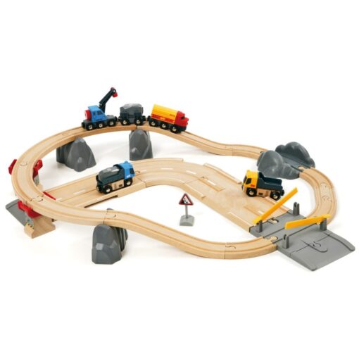 BRIO World Straßen & Schienen Steinverlade Set