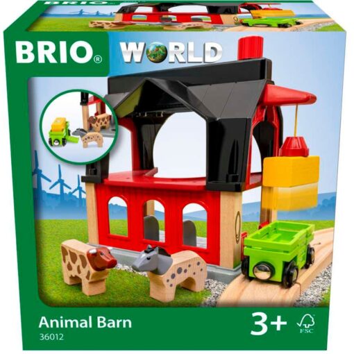 BRIO World Tierscheune mit Heuwaggon