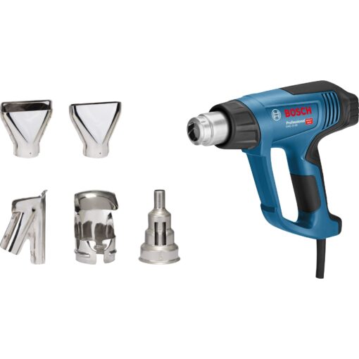 Bosch Heißluftgebläse GHG 23-66 Kit Professional + 5-teilges Zubehör