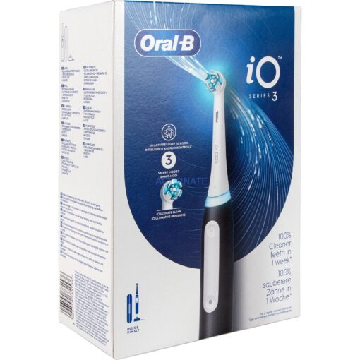 Braun Oral-B iO Series 3 Matt Black mit Reiseetuie