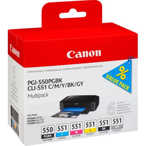 Canon Tinte Multipack PGI-550PGBK/CLI551