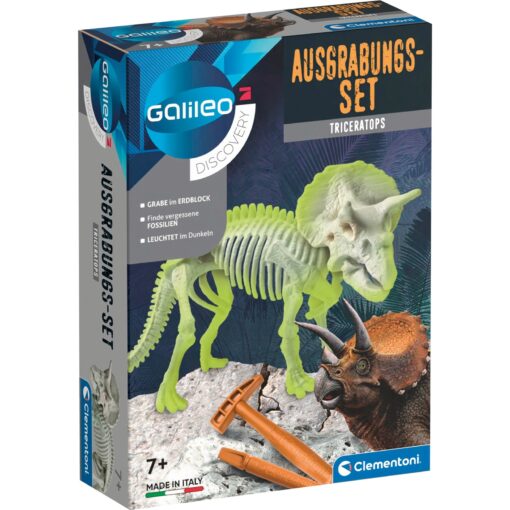 Clementoni Galileo Discovery - Ausgrabungs-Set Triceratops