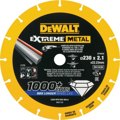 Dewalt Diamanttrennscheibe Extreme Metal DT40255