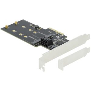 Delock 3 Port SATA + M.2 Key B PCIe x4 Low Profile