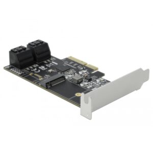 Delock 4 Port SATA und 1 Slot M.2 Key B PCI Express x4 Karte - Low Profile Formfaktor