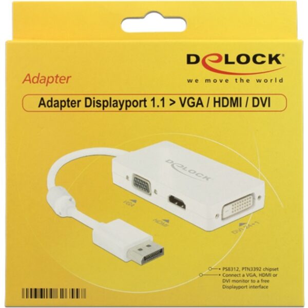 Delock Adapter Displayport > VGA / HDMI  /DVI-D