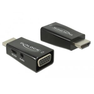 Delock Adapter HDMI-A Stecker > VGA Buchse mit Audio