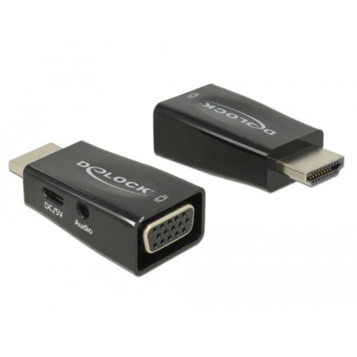 Delock Adapter HDMI-A Stecker > VGA Buchse mit Audio