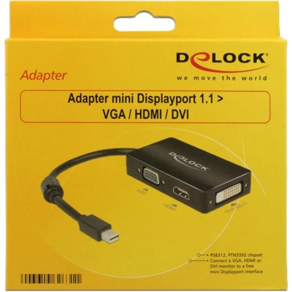 Delock Adapter MiniDisplayport > VGA/HDMI/DVI