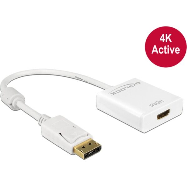 Delock Aktiver Adapter Displayport 1.2 > HDMI Buchse 4K