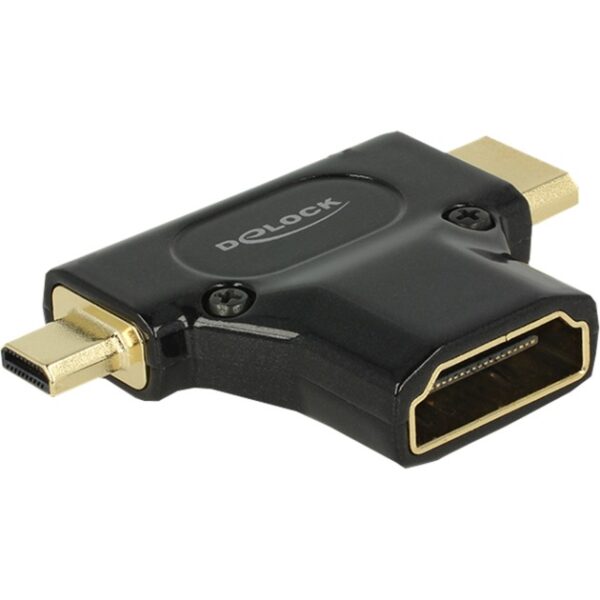 Delock HDMI-A Buchse > HDMI-Mini C + HDMI-Micro D Stecker