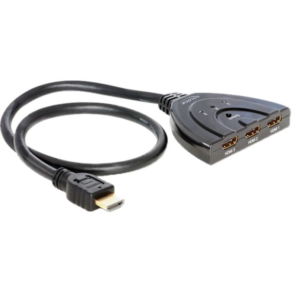 Delock HDMI Switch HDMI-A Stecker > 3x HDMI-A Buchse