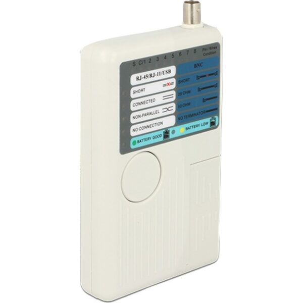 Delock Kabeltester RJ45 / RJ12 / BNC / USB