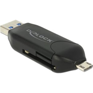 Delock Micro USB OTG Kartenleser + USB 3.0 A Stecker