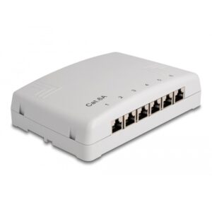 Delock Mini Desktop Patchpanel 6 Port Cat.6a