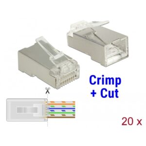 Delock RJ-45 Crimp+Cut Stecker Cat.6 STP