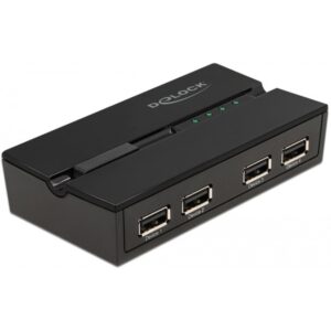 Delock USB 2.0 Switch für 4 PC an 4 Geräte