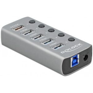 Delock USB 3.2 Gen 1 Hub mit 4 Ports + 1 Schnellladeport