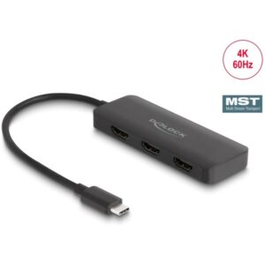 Delock USB-C > 3x HDMI Splitter MST 4K 60Hz