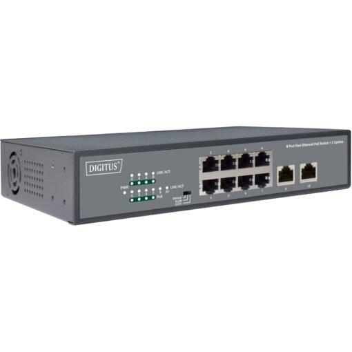 Digitus 8-Port Fast Etherent PoE-Switch + 2 Uplinks