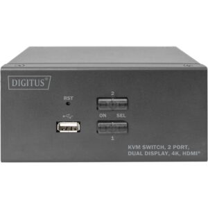 Digitus KVM-Switch Dual-Display 4K HDMI