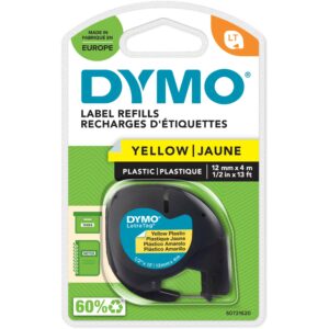 Dymo LetraTag ORIGINALKunststoff Schriftband schwarz auf gelb