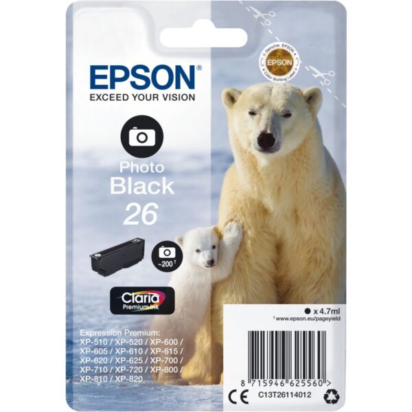 Epson Tinte Photo schwarz 26 (C13T26114012)