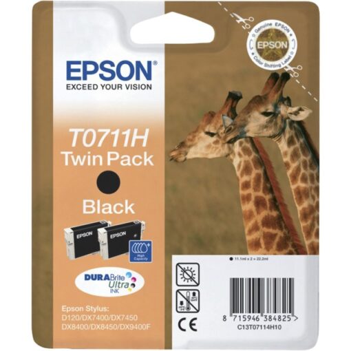 Epson Tinte Twinpack High-capacity Schwarz C13T07114H10