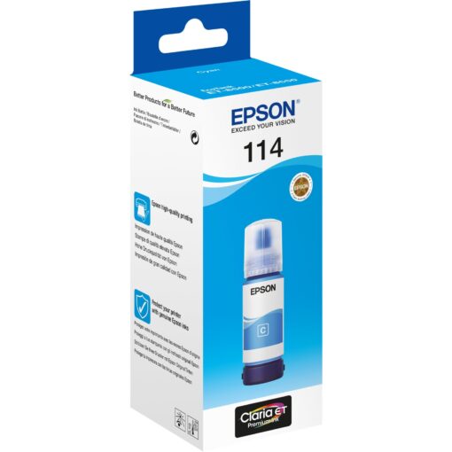 Epson Tinte cyan 114 EcoTank (C13T07B240)