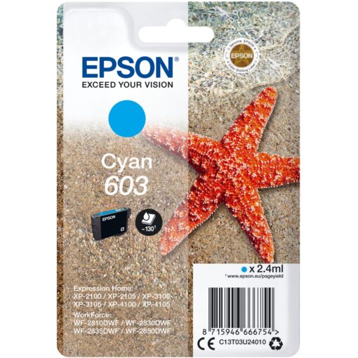 Epson Tinte cyan 603 (C13T03U24010)