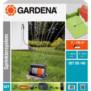 Gardena Komplett-Set mit Versenk-Viereckregner OS 140