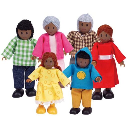 Hape Puppenfamilie - Dunkle Hautfarbe