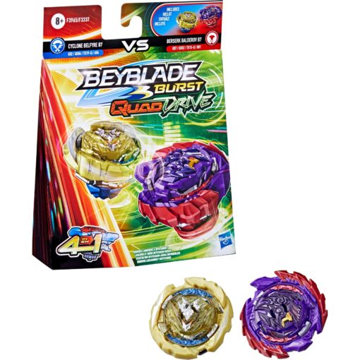 Hasbro Beyblade Burst QuadDrive Cyclone Belfyre F7 und Berserk Balderov B7