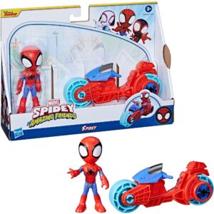 Hasbro Marvel Spidey and His Amazing Friends - Spidey mit Motorrad