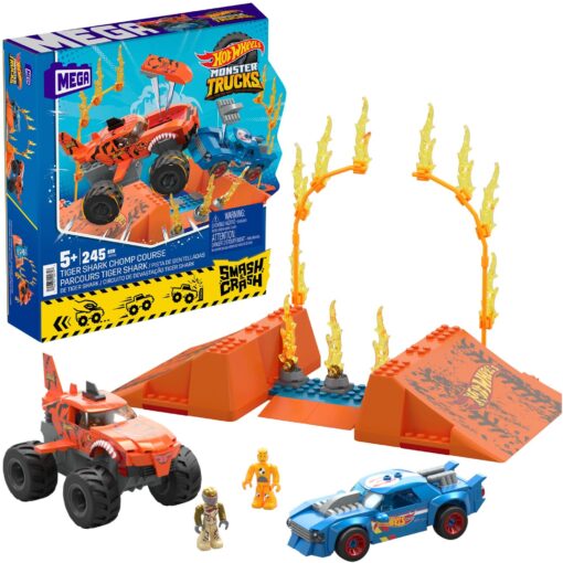 Hot Wheels Monster Trucks Tiger Shark Crash Wettkampf