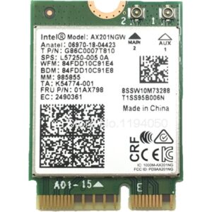 Intel® Wi-Fi 6 AX201 M.2 vPro