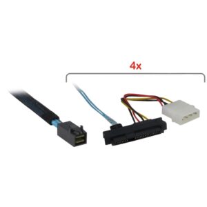 Inter-Tech Kabel SFF 8643 > 4x 8482 SATA Power