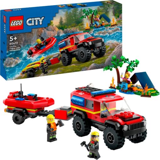 Lego 60412 City Feuerwehrgeländewagen mit Rettungsboot