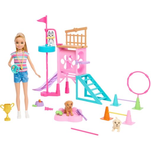 Mattel Barbie Family & Friends Stacie''s Puppy Playground Spielset