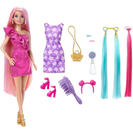 Mattel Barbie Totally Hair Puppe mit Katzenoutfit