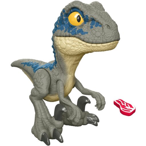 Mattel Jurassic World Mega Roar Velociraptor Blue