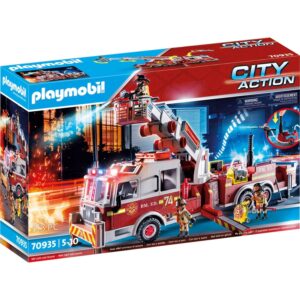 PLAYMOBIL 70935 City Action Feuerwehr-Fahrzeug: US Tower Ladder