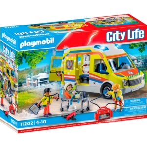 PLAYMOBIL 71202 City Life - Rettungswagen mit Licht und Sound