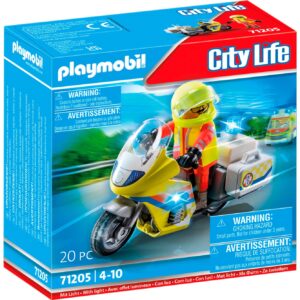 PLAYMOBIL 71205 Notarzt-Motorrad mit Blinklicht