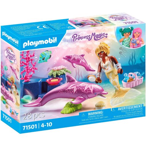 PLAYMOBIL 71501 Princess Magic Meerjungfrau mit Delfinen