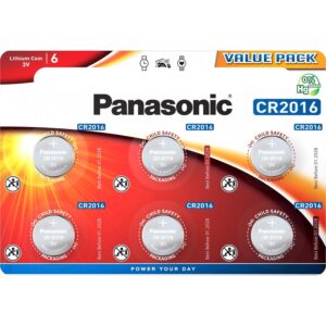 Panasonic Lithium Knopfzelle CR-2016EL/6B