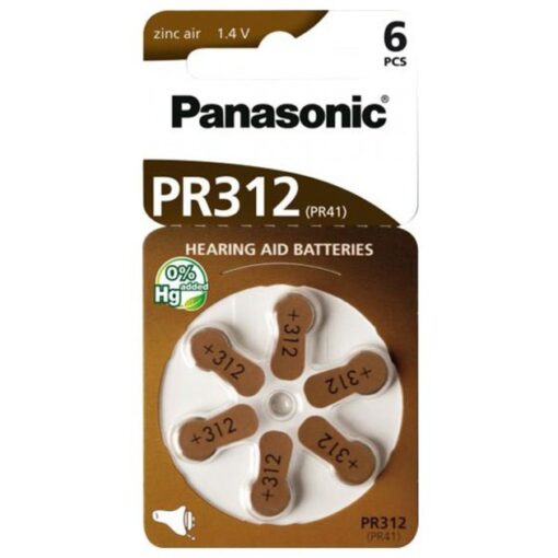 Panasonic Zinc Air PR-312/6LB